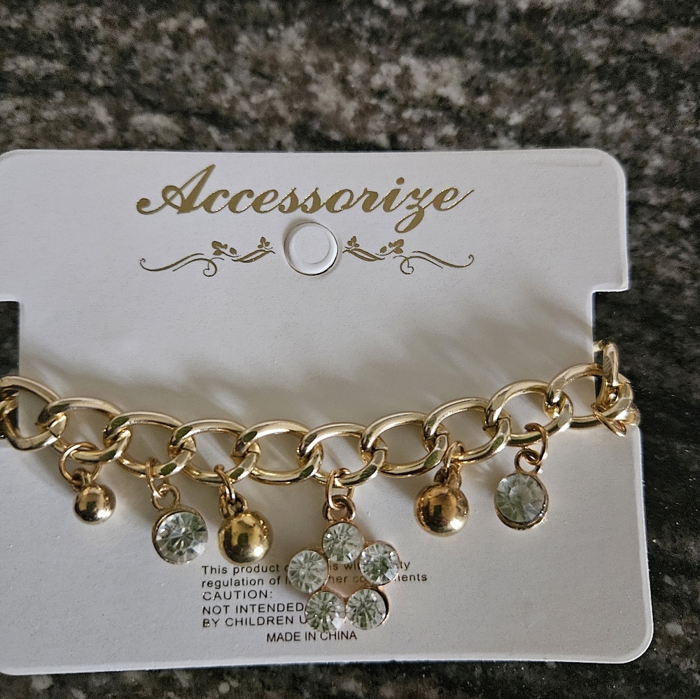 Accessorize Gold Charm Bracelet